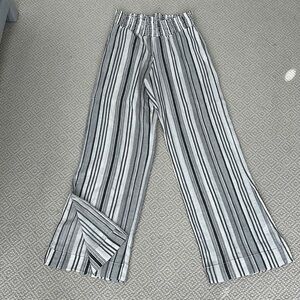 Striped Wide-Leg Pants